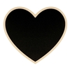 Tableau noir coeur avec bordure bois 15 x 13, 5 x 0, 5 cm