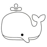 Tampon bois 3, 7 x 4, 7 cm - Baleine