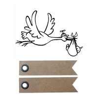 Tampon bois Cigogne & b