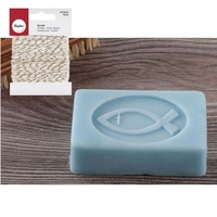Tampon caoutchouc pour savon Poisson + Ficelle dor
