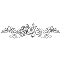 Tampon en bois 3, 7 x 10 cm - Ornement floral