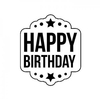 Tampon transparent - Happy birthday & son bloc acrylique