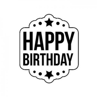 Tampon transparent - Happy birthday & son bloc acrylique