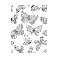 Tampon transparent - Papillons 7 x 9 cm