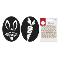 Tampons caoutchouc pour savon Lapin & carotte + Ficelle dor