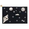 Tapis coton motif espace - noir - 140 x 200