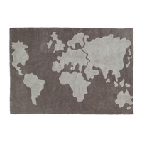Tapis coton motif monde - 140 x 200