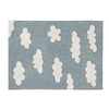 Tapis coton motif nuage - bleu - 120 x 160