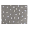 Tapis coton motif pois 3 couleurs - Gris-Bleu - 120 x 160