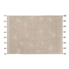 Tapis coton motif star - beige - 120 x 175