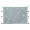 Tapis coton motif star - bleu - 120 x 175