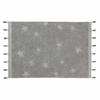 Tapis coton motif star - gris - 120 x 175
