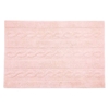 Tapis coton motif tresse - rose - 120 x 80