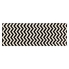 Tapis coton motif zig zag - noir blanc - 80 x 230
