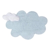 Tapis coton relief nuage - bleu - 110 x 170