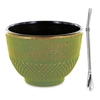 Tasse en fonte verte et bronze 0, 15 L + paille inox avec filtre