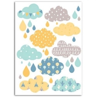 Textile thermocollant 15 x 21 cm - Nuages gar