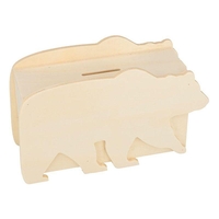 Tirelire en bois Ours 17 x 10 cm