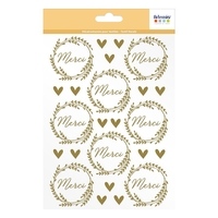 Transfert textile thermocollant A5 - Mariage Merci & couronne v
