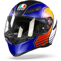 AGV K1 Power Casque Intégral Mat Bleu Orange Blanc MS