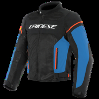 Dainese Air Frame D1 Tex Veste Noir Bleu Clair Rouge Fluo 44