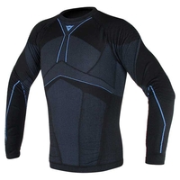 Dainese D-Core Aero Tee LS Sous-Maillot Noir Cobalt Bleu