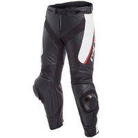 Dainese Delta 3 Pantalon De Moto En Cuir Noir Blanc Rouge 52