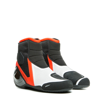 Dainese Dinamica Air Chaussures Moto Noir Rouge Fluo Blanc 47