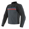 Dainese Hf 3 Veste De Moto En Cuir Noir Ébène Rouge Bleu 46
