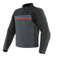 Dainese Hf 3 Veste De Moto En Cuir Noir Ébène Rouge Bleu 46