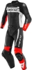 Dainese Mistel 2pcs Combinaison En Cuir Noir Mat Blanc Lava Rouge 58