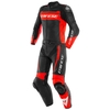 Dainese Mistel 2pcs Combinaison En Cuir Noir Mat Rouge Fluo Noir Mat 54