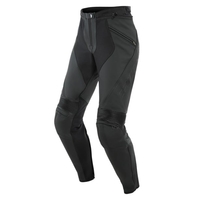 Dainese Pony 3 Lady Pantalon De Moto En Cuir Noir Mat 40