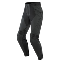Dainese Pony 3 Lady Pantalon De Moto En Cuir Noir Mat 42
