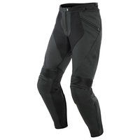 Dainese Pony 3 Pantalon De Moto En Cuir Noir Mat 48