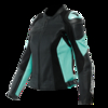 Dainese Racing 4 Lady Leather Jacket Perf. Black Acqua Green 42