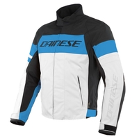Dainese Saetta D-Dry Veste De Moto Textile Blanc Bleu Noir 46