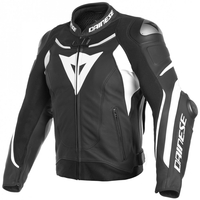 Dainese Super Speed 3 Veste De Moto En Cuir Noir Blanc Blanc 54