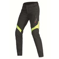 Dainese Tempest D-Dry Lady Pantalon Noir Jaune Fluo 44