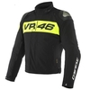 Dainese VR46 Podium D-Dry Veste Moto Noir Jaune Fluo 52
