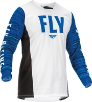 FLY Racing Kinetic Wave Jersey White Blue XL