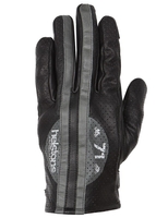 Helstons Record Air Ete Leather Black Grey Gloves T10