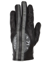 Helstons Record Air Ete Leather Black Grey Gloves T9