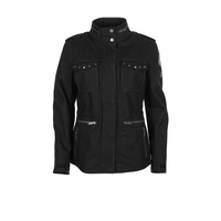 Helstons Tara Canvas Cotton Black Jacket XL