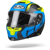 HJC RPHA 70 Vias MC2SF Casque Intégral Gris Bleu Jaune Fluo L
