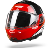 Nolan N100-5 Plus Distinctive 27 Casque Modulable Noir Brillant Rouge Blanc XS