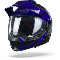 Nolan N70-2 X Decurio 32 Casque Aventure Flat Noir Bleu Argent Anthracite S