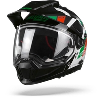 Nolan N70-2 X Decurio 34 Casque Aventure Blanc Métal Vert Rouge Noir M