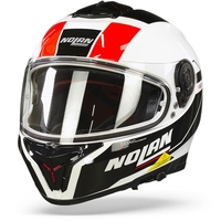 Nolan N80-8 Mandrake N-Com 49 Metal White Black Red XS