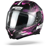 Nolan N87 Carnival 86 Casque Intégral Flat Noir Rose Blanc 2XL